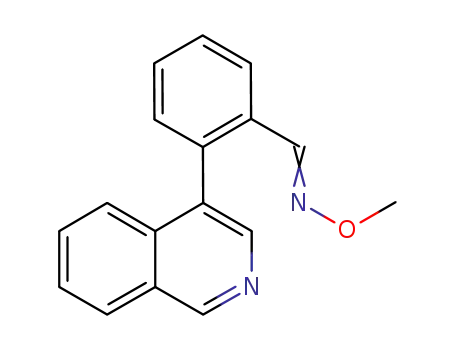 Molecular Structure of 922163-57-3 (Benzaldehyde, 2-(4-isoquinolinyl)-, O-methyloxime)