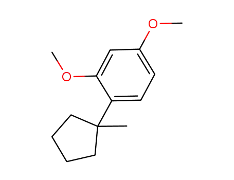 Molecular Structure of 1258741-73-9 (2,4-dimethoxy-1-(1-methylcyclopentyl)benzene)