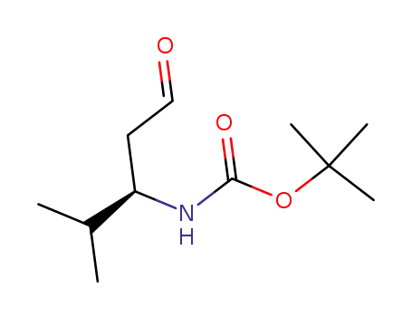 Molecular Structure of 280758-01-2 (Carbamic acid, [(1S)-2-methyl-1-(2-oxoethyl)propyl]-, 1,1-dimethylethyl ester)