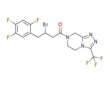 3-bromo-1-(3-(trifluoromethyl)-5,6-dihydro-[1,2,4]triazolo[4,3-a]pyrazin-7(8H)-yl)-4-(2,4,5-trifluorophenyl)butan-1-one