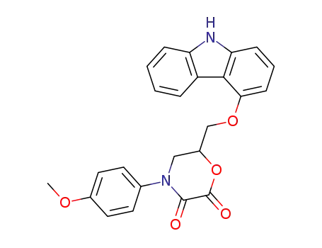 6-(9H-carbazol-4-yloxymethyl)-4-p-methoxyphenyl-morpholine-2,3-dione