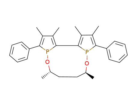Molecular Structure of 1032191-65-3 ((-)-3,3',4,4'-tetramethyl-5,5'-diphenyl-1,1'-(hexane-2,5-dioxy)-2,2'-biphosphole)