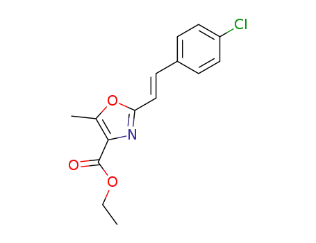 4-Oxazolecarboxylic acid, 2-[2-(4-chlorophenyl)ethenyl]-5-methyl-, ethyl
ester