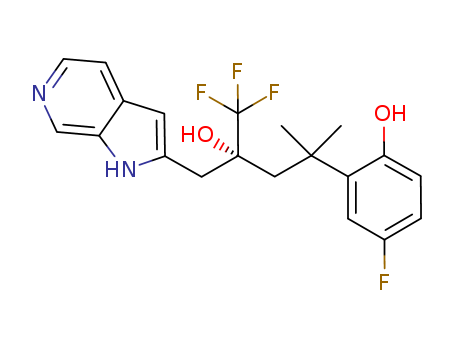 4-fluoro-2-[(4r)-5,5,5-trifluoro-4-hydroxy-2-methyl-4-(1h-pyrrolo[2,3-c]pyridin-2-ylmethyl)pentan-2-yl]phenol