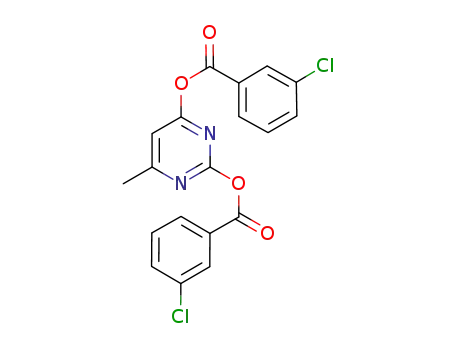 Molecular Structure of 1228460-44-3 (6-methyl-2,4-pyrimidin-diyl di(3-chlorobenzoate))