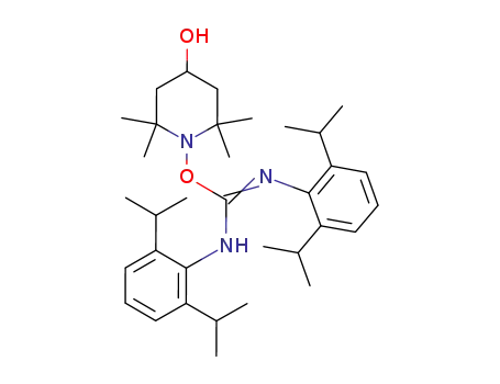 Molecular Structure of 1234306-16-1 (1,3-bis(2,6-diisopropylphenyl)-2-(4-hydroxy-2,2,6,6-tetramethyl-piperidin-1-yl)isourea)