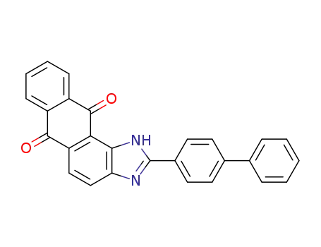 Molecular Structure of 1233344-67-6 (2-([1',1''-biphenyl]-4'-yl)-1H-anthra[1,2-d]imidazole-6,11-dione)