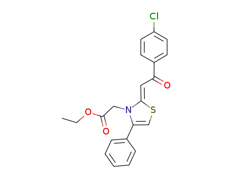 ethyl 2-{2-[(Z)-(4-chlorophenyl)(oxo)ethylidene]-4-phenyl-1,3-thiazol-3-yl}acetate