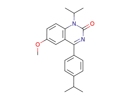 Molecular Structure of 478963-62-1 (1-isopropyl-4-(4-isopropylphenyl)-6-Methoxyquinazolin-2(1H)-one)