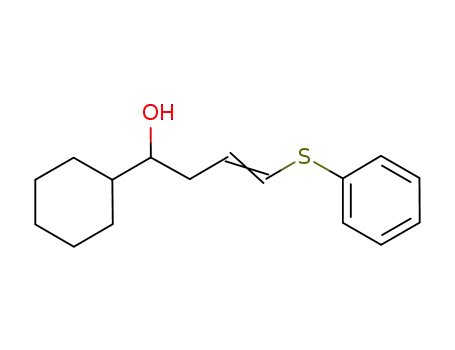 1-cyclohexyl-4-(phenylthio)but-3-en-1-ol