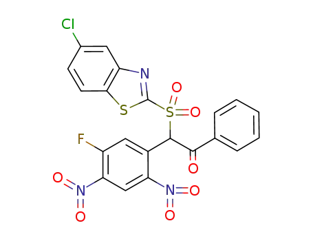 2-(5-chloro-benzothiazole-2-sulfonyl)-2-(5-fluoro-2,4-dinitro-phenyl)-1-phenyl-ethanone