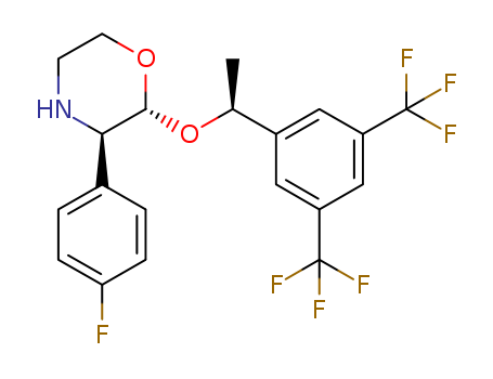 2-[1-(3,5-bis-trifluoro-methylphenyl)ethoxy]-3-(4-fluorophenyl)morpholine