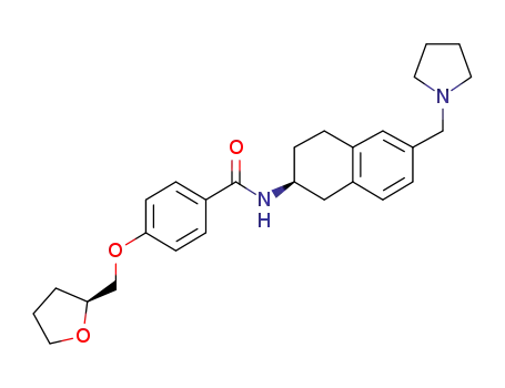 N-((S)-6-Pyrrolidin-1-ylmethyl-1,2,3,4-tetrahydronaphthalen-2-yl)-4-[(S)-1-(tetrahydrofuran-2-yl)methoxy]benzamide