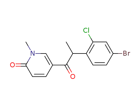 5-[2-(4-bromo-2-chloro-phenyl)-propionyl]-1-methyl-1H-pyridin-2-one