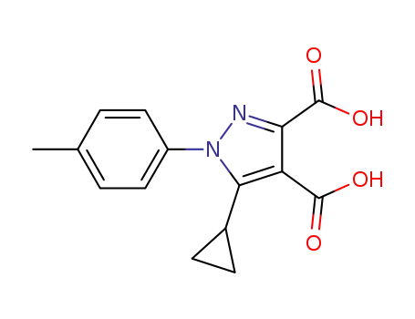 5-cyclopropyl-1-(4-methylphenyl)-1H-pyrazole-3,4-dicarboxylic acid