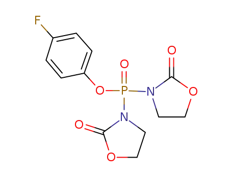 Molecular Structure of 1231261-81-6 (4-fluorophenyl bis(2-oxo-3-oxazolidinyl)phosphoramide)