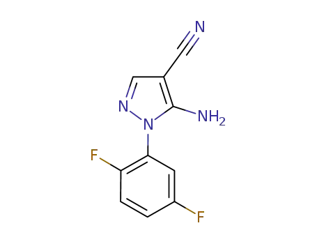 Molecular Structure of 1220512-60-6 (5-amino-1-(2,5-difluorophenyl)-1H-pyrazole-4-carbonitrile)