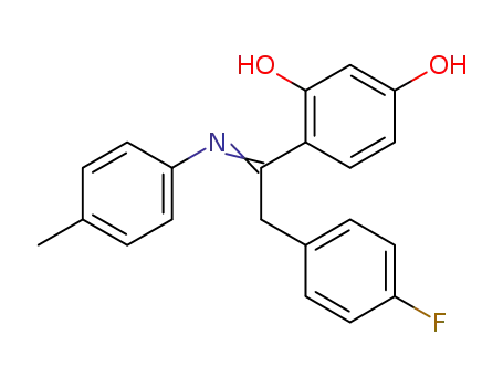 4-(2-(4-fluorophenyl)-1-(p-tolylimino)ethyl)benzene-1,3-diol
