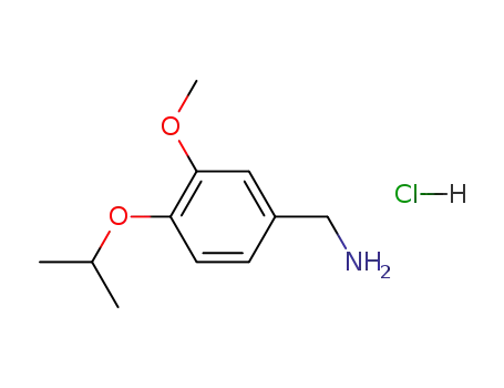 Molecular Structure of 854185-11-8 ((4-Isopropoxy-3-methoxyphenyl)methanaminehydrochloride)