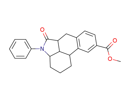 methyl 5-oxo-4-phenyl-1,2,3,3a,4,5,5a,6,8,10b-decahydronaphtho[3,2,1-cd]indole-9-carboxylate