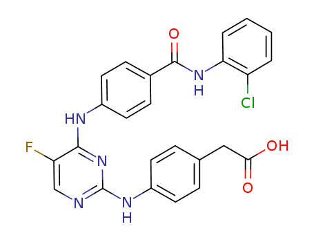 2-(4-(4-(4-(2-chlorophenylcarbaMoyl)phenylaMino)-5-fluoropyriMidin-2-ylaMino)phenyl)acetic acid