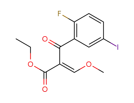 ethyl (2E)-2-[(2-fluoro-5-iodophenyl)carbonyl]-3-methoxyprop-2-enoate