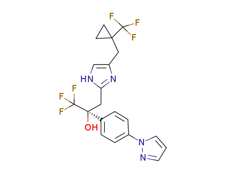 1H-Imidazole-2-ethanol, α-[4-(1H-pyrazol-1-yl)phenyl]-α-(trifluoromethyl)-5-[[1-(trifluoromethyl)cyclopropyl]methyl]-, (αS)-