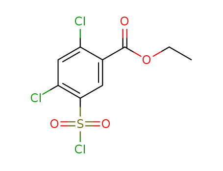 Molecular Structure of 924859-49-4 (Ethyl 2,4-dichloro-5-(chlorosulfonyl)benzoate)