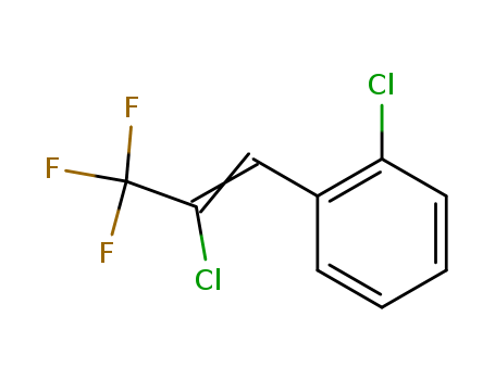 Molecular Structure of 122246-98-4 (Benzene, 1-chloro-2-(2-chloro-3,3,3-trifluoro-1-propenyl)-)