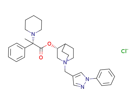 (R)-3-((S)-2-phenyl-2-piperidin-1-yl-propionyloxy)-1-(1-phenyl-1H-pyrazol-4-ylmethyl)-1-azonia-bicyclo[2.2.2]octane chloride