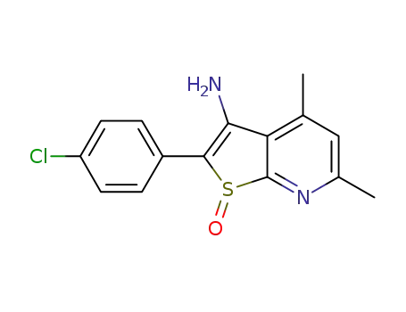 3-amino-2-(4-chlorophenyl)-4,6-dimethylthieno[2,3-b]pyridine 1-oxide