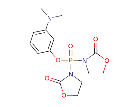 Molecular Structure of 1231261-80-5 (3-(dimethylamino)phenyl bis(2-oxo-3-oxazolidinyl)phosphoramide)