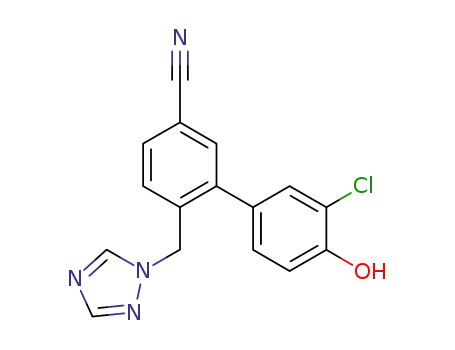 6-((1H-1,2,4-triazol-1-yl)methyl)-3'-chloro-4'-hydroxybiphenyl-3-carbonitrile