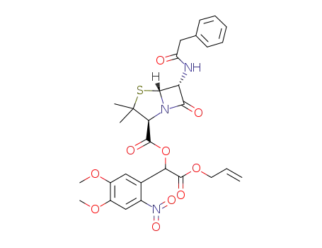 Molecular Structure of 1233876-01-1 (penicillin G α-allyloxycarbonyl-4,5-dimethoxy-2-nitrobenzyl ester)
