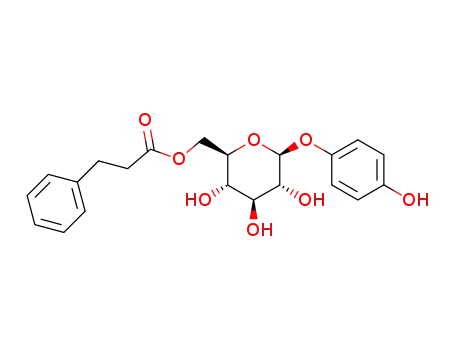 Molecular Structure of 1277161-57-5 (6'-O-(3-phenylpropionyl)arbutin)