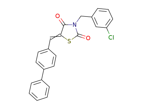 5-biphenyl-4-ylmethylene-3-(3-chloro-benzyl)-thiazolidine-2,4-dione