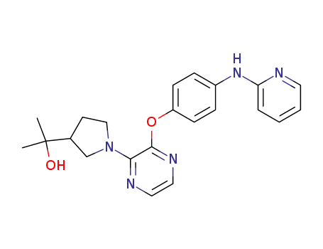 2-(1-(3-(4-(pyridin-2-ylamino)phenoxy)pyrazin-2-yl)pyrrolidin-3-yl)propan-2-ol