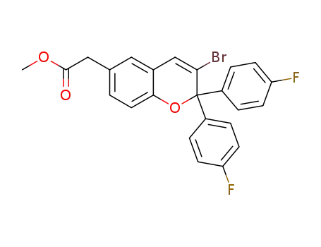 3-bromo-2,2-bis(4-fluorophenyl)-6-[(methoxycarbonyl)methyl]-2H-1-benzopyran