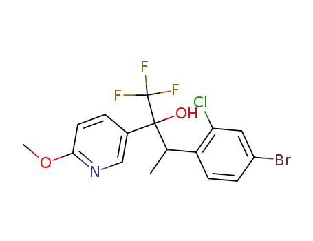 3-(4-bromo-2-chloro-phenyl)-1,1,1-trifluoro-2-(6-methoxy-pyridin-3-yl)-butan-2-ol