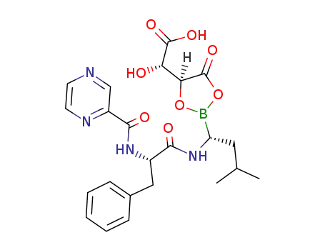 (S)-2-hydroxy-2-((S)-2-((R)-3-methyl-1-((S)-3-phenyl-2-(pyrazine-2-carboxamido)propanamido)butyl)-5-oxo-1,3,2-dioxaborolan-4-yl)acetic acid