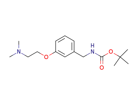 Molecular Structure of 1242928-95-5 (tert-butyl 3-(2-(dimethylamino)ethoxy)benzylcarbamate)