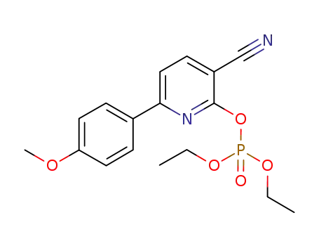 Phosphoric acid, 3-cyano-6-(4-methoxyphenyl)-2-pyridinyl diethyl ester