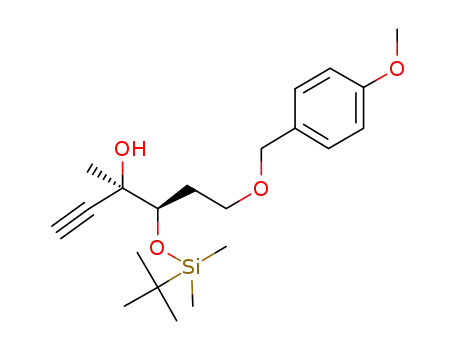 (3R,4R)-4-(tert-butyldimethylsiloxy)-6-(4-methoxyphenylmethyloxy)-3-methylhexyn-3-ol