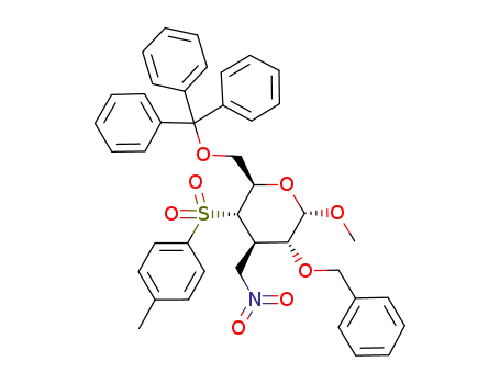 methyl 2-O-benzyl-3-C-nitromethyl-4-(4-methylphenyl)sulfonyl-6-O-triphenylmethyl-α-D-glucopyranoside