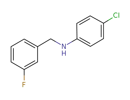 Molecular Structure of 1019518-52-5 (4-Chloro-N-(3-fluorobenzyl)aniline, 97%)