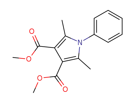 Molecular Structure of 13901-82-1 (dimethyl 2,5-dimethyl-1-phenyl-pyrrole-3,4-dicarboxylate)