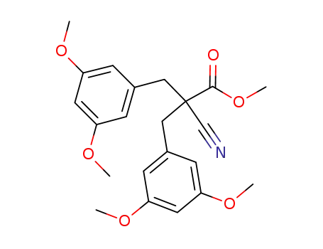 Molecular Structure of 1202779-02-9 (cyano-di(3,5-dimethoxy-benzyl)acetic acid methyl ester)