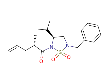 (2'S,3S)-5-benzyl-3-isopropyl-2-(-2'-methyl)pent-4'-enoyl-1,2,5-thiadiazolidine 1,1-dioxide