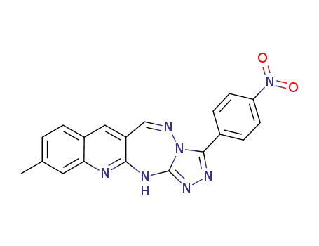 Molecular Structure of 1236182-56-1 (9-(3-methyl)-3-(4'-nitrophenyl)-5H,13aH-quinolino-[3,2-f][1,2,4]triazolo[4,3-b][1,2,4]triazepine)
