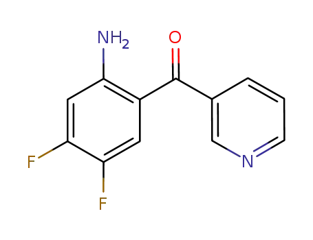 Molecular Structure of 870532-67-5 (Methanone, (2-amino-4,5-difluorophenyl)-3-pyridinyl-)